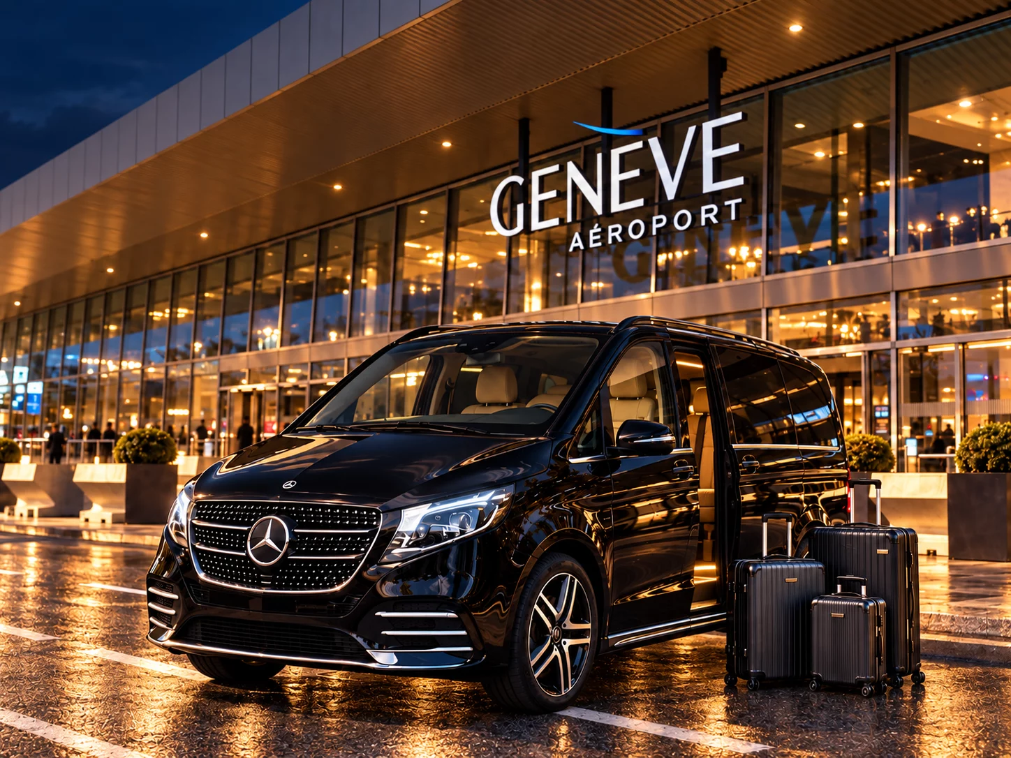 Transfert privé avec chauffeur vers Genève Aéroport